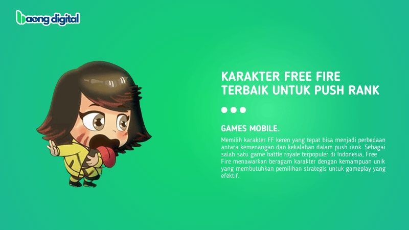 Karakter Free Fire Terbaik Untuk Push Rank
