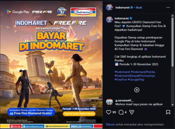 giveaway diamond free fire resmi