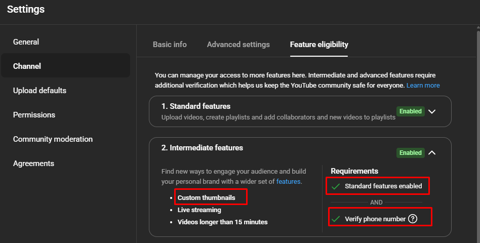 Verifikasi Channel Youtube untuk mendapatkan fitur mengubah thumbnails