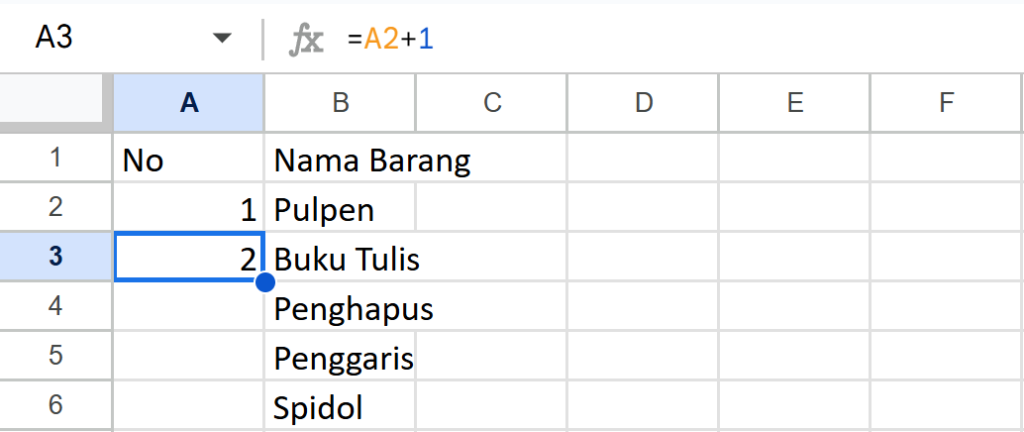 Cara Membuat Nomor Otomatis di Spreadsheet (Mudah & Cepat)