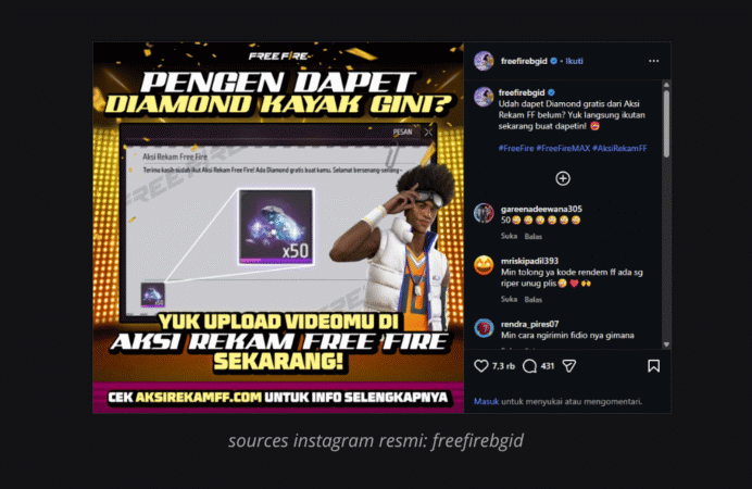 event resmi free fire diamond gratis