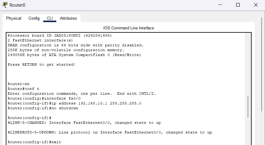 Konfigurasi DHCP dan IP Address pada router Cisco melalui CLI