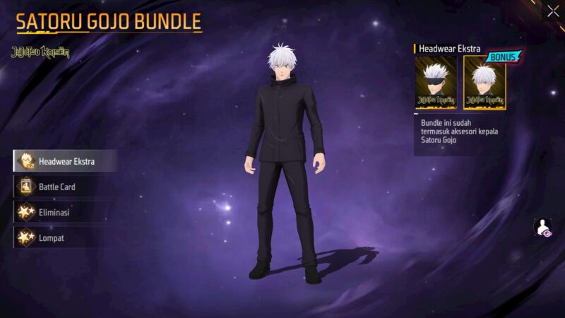 satoru gojo bundle garena free fire
