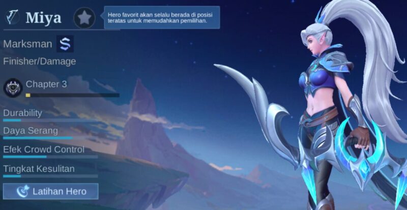 statistik hero miya mobile legends